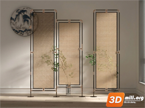 Folding screen Skp Files 